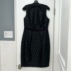 Carmen Marc Valvo black sleeveless cocktail dress, size 10